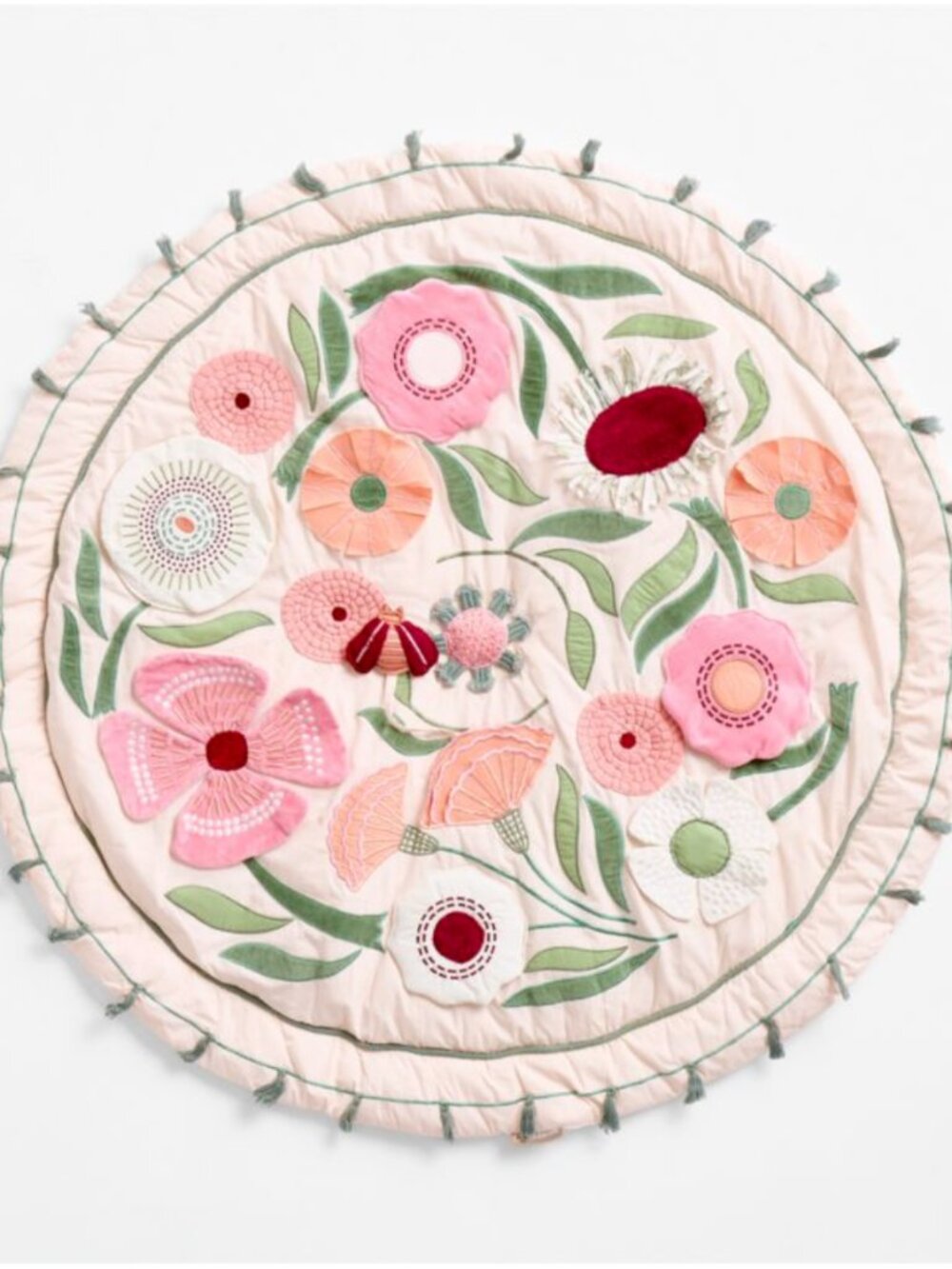🌟 CRATE & BARREL 🌟 KIDS FLORAL GARDEN BABY ACTIVITY PLAY MAT TUMMY TIME TOY